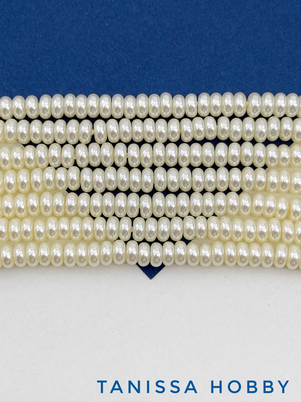 Жемчуг Майорка, кукуруза, айвори, 5х6мм, нить, МА290