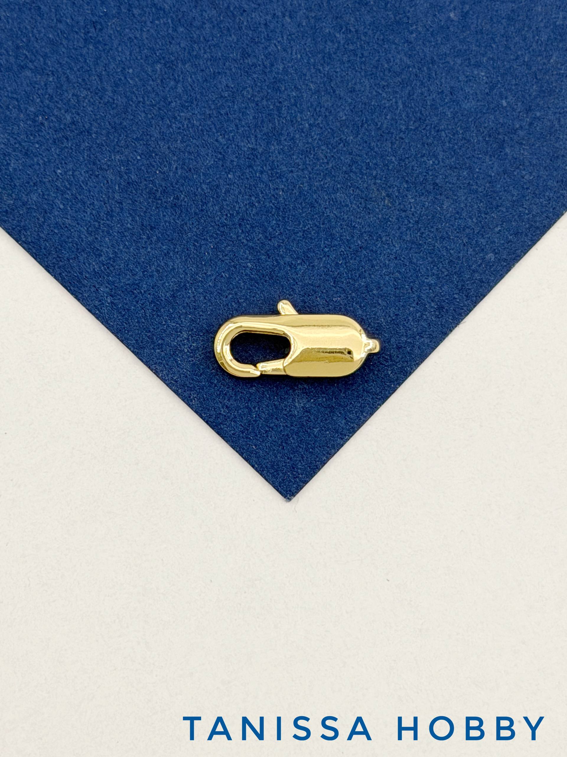 Карабин замок лобстер, 14х7мм, позолота, КР020