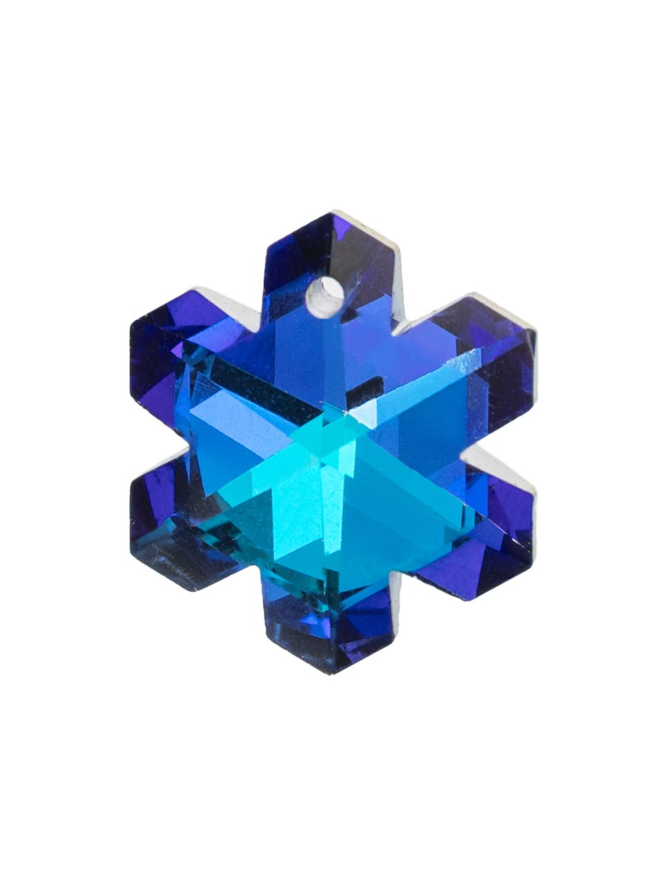 Подвеска кристалл снежинка Bermuda Blue, хрусталь, Х278