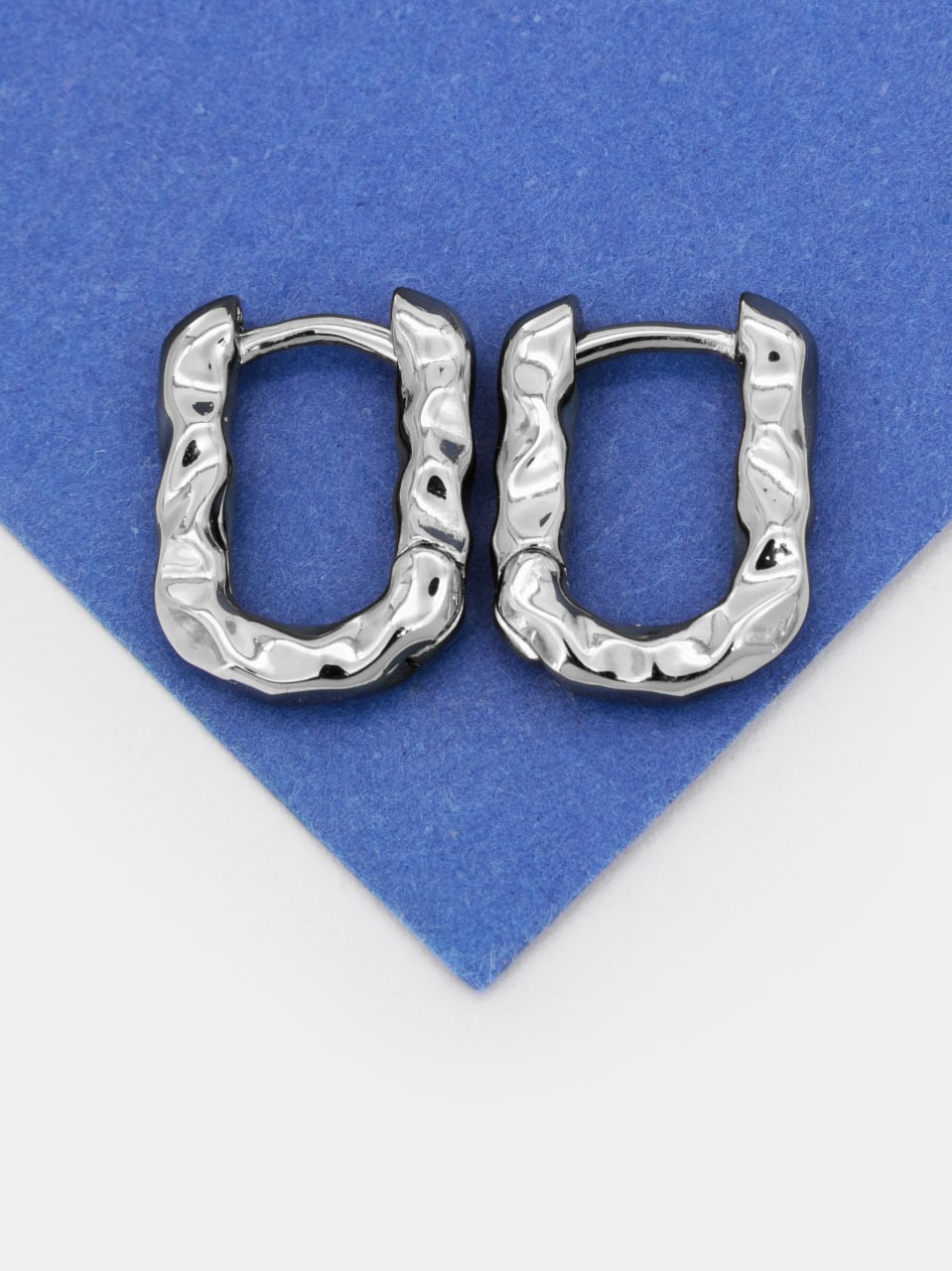 Швензы овалы конго мятый металл 16х12мм, родий, 902