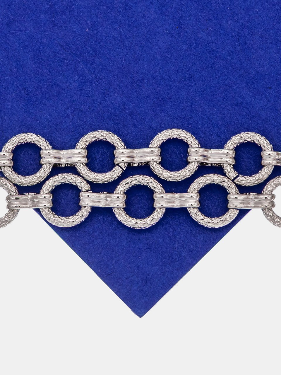 Цепочка рельефный круг, 7мм, родий, 50см, СН110