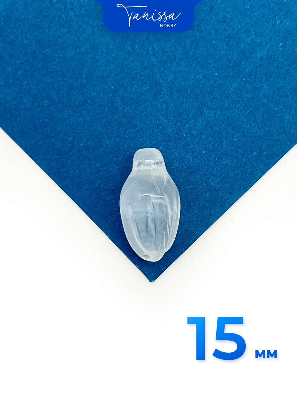 Хрусталь бусина, цветок бутон, прозрачный, штука, Х424