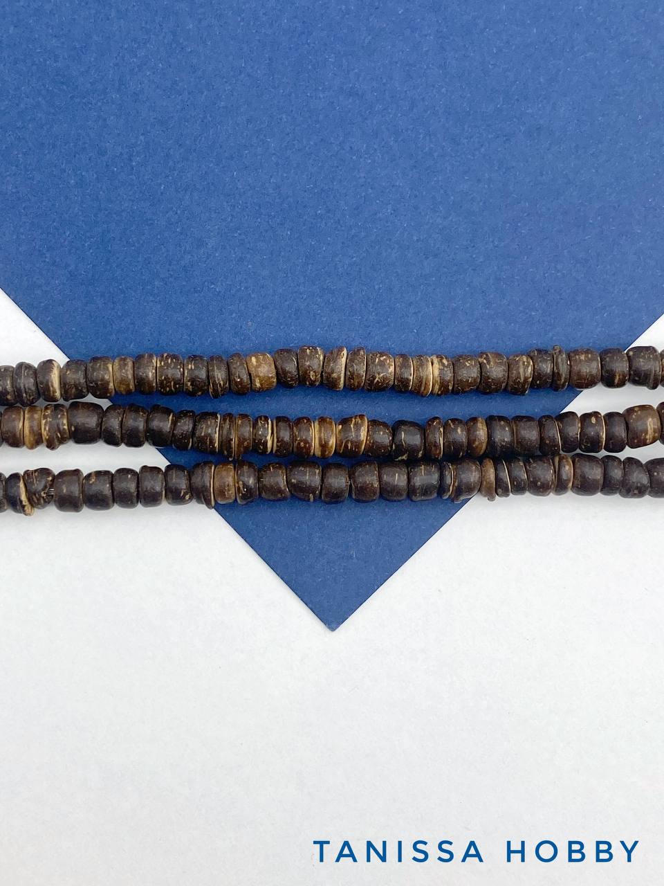 Деревянные бусины, шайба, 5мм, нить, П116