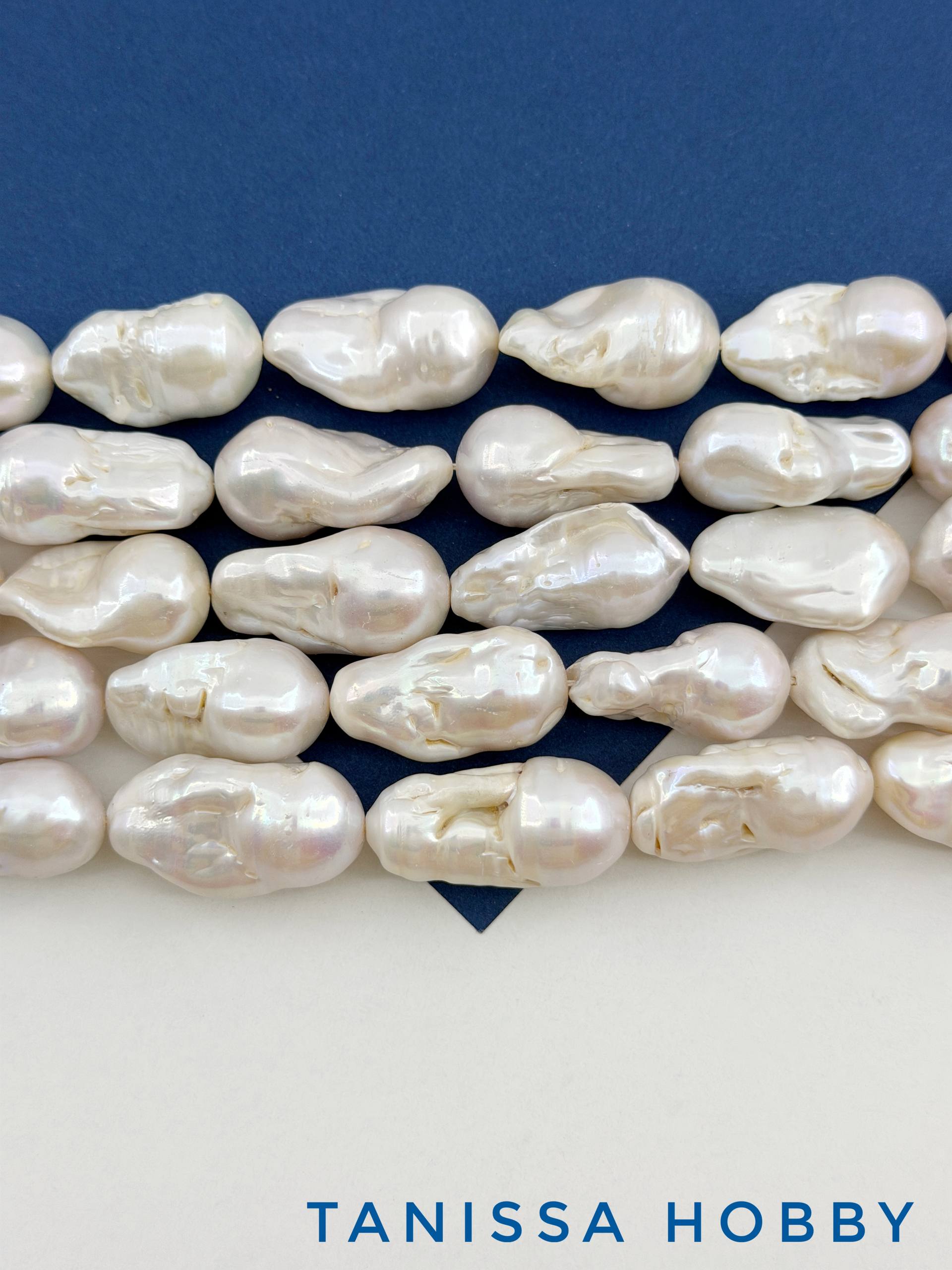 Жемчуг натуральный культивированный барочный капля барокко 25-29мм, штука, Ж024