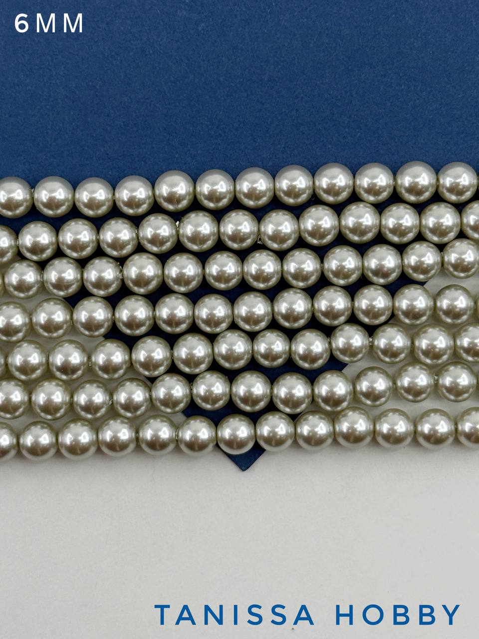 Жемчуг Майорка, серебро, Silver, 6мм, нить, МА221