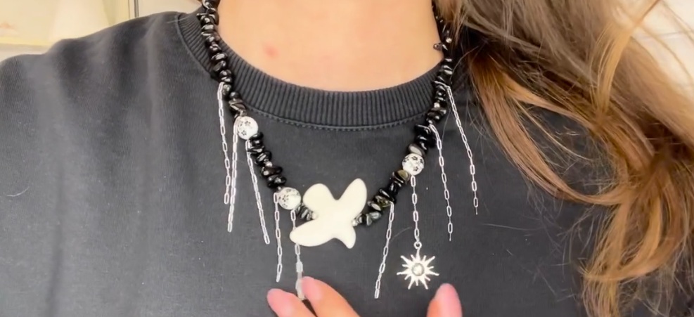 Готовое колье жар птица