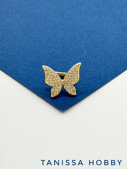 Кафф бабочка, позолота, Е636