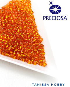 Бисер PRECIOSA 10/0, цвет 97030, оранжевый, 5гр. PR006