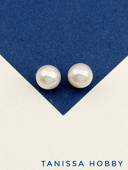 Жемчуг полупросверленный для вклейки, круглый 10мм АААА, (культивированный) ПАРА, Ж151