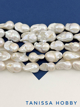 Жемчуг натуральный культивированный барочный капля барокко 21-28мм, штука, Ж007