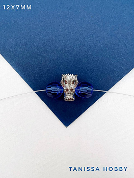 Бусина разделительная, дракон, родий, Р126