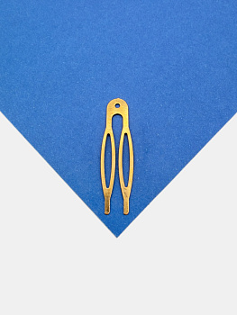 Гребень основа 10х39мм, 2 зубца, золото, СВ006