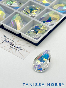 Подвеска кристалл капля, Crystal AB, 22мм, Tanissa Crystals, СТ380