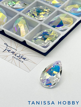 Подвеска кристалл капля, Crystal AB, 22мм, Tanissa Crystals, СТ380