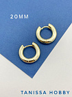 Швензы конго, кольца, бублики 20мм, позолота, Корея, 950