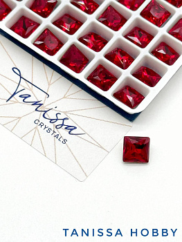 Кристалл квадрат Square Siam, 6мм, Tanissa Crystals, СТ320