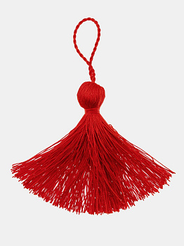 Кисточка для четок, 7,5см, красный, КИ008