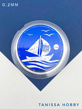 Нить для жемчуга, белый, диаметр 0,2мм, Ц054