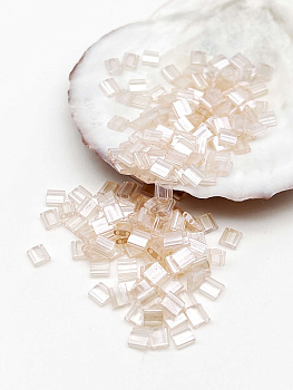 Бисер MIYUKI TILA beads, TL365, 5гр, прозрачный розовый со свечением. МЮ114