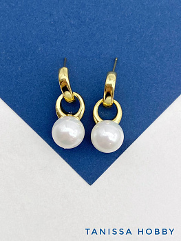 Швензы пусеты, основа для вклейки, позолота, ШВ223