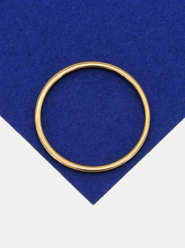 Кольцо, круг, коннектор, неразъемное 18мм, позолота, РА909