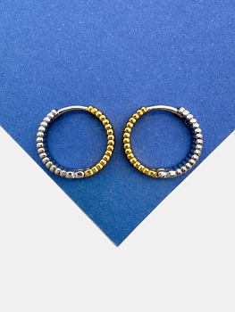 Швензы кольца конго ребристые, 19мм, биколор, 841