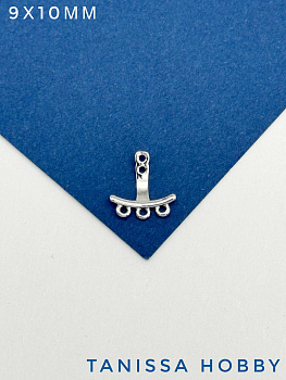 Коннектор заглушка для швенз пусет, родий, ШТУКА, Е505