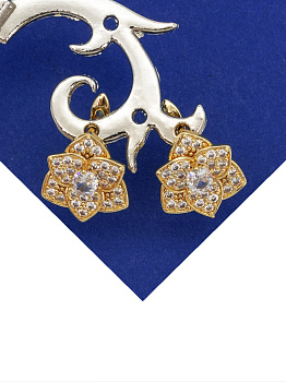 Швензы цветок, английский замок, позолота, ШВ220