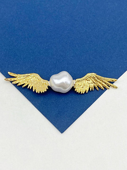 Крылья для вклейки, 35х17мм, ПАРА, позолота, В107