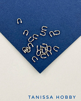 Протектор защита для тросика, родий, 20шт, ОПТ005