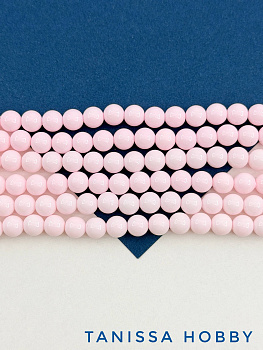 Жемчуг Майорка, зефирный розовый, Baby Pink, 6мм, нить, МА281