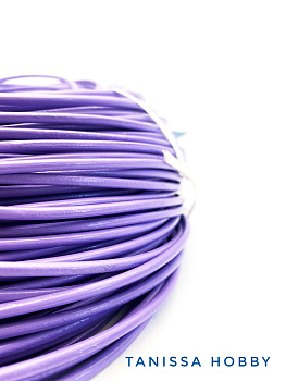 Кожаный шнур для чокеров 3,0мм фиолетовый, 1м. ПР60