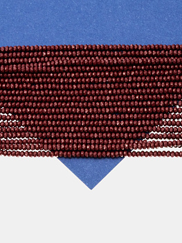 Гематин гематит бусины шайба, диск, огранка, бордовый, 2мм, нить, ГТ166