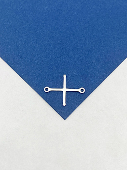 Подвеска коннектор, основа для Мандалы, 4 луча, 15мм, сталь, МАН012