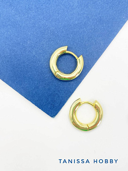 Швензы конго, кольца, бублики 17мм, позолота, Корея, 939