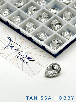 Кристалл капля Crystal, 10х7мм, Tanissa Crystals, СТ346