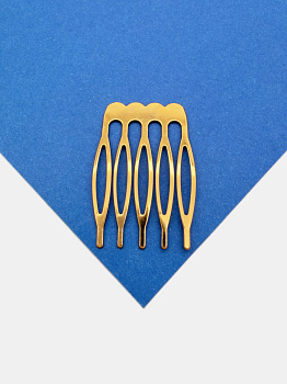 Гребень основа 26х39мм, 5 зубцов, золото, СВ008