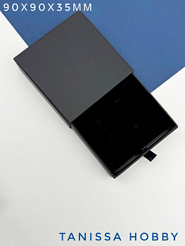 Коробка для украшений, выдвижная, черный, КОР27