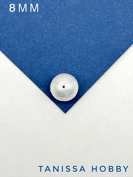 Хлопковый жемчуг 8мм, белый. Япония. ЖХ03