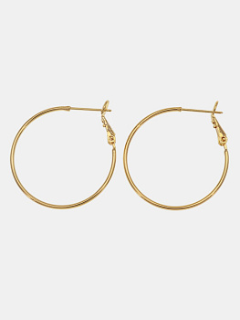 Швензы кольца итальянский замок, 30мм, позолота, Е721