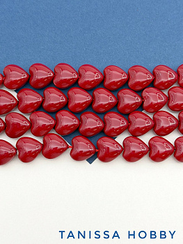 Жемчуг Майорка барочный, красный вишневый, 12мм, 1/2 нити, МА309