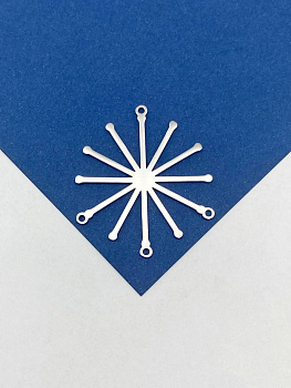 Подвеска коннектор, основа для Мандалы, 12 лучей, 37мм, сталь, МАН026