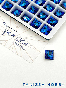 Кристалл квадрат Square Bermuda Blue, 6мм, Tanissa Crystals, СТ329