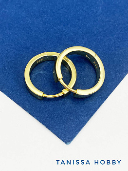 Швензы кольца конго плоские 20мм, толщина 3мм, 20х3мм, позолота, 871