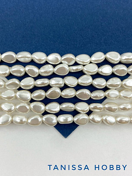 Жемчуг Майорка барочный рис, 6мм, 1/2 нити, МА099