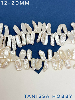 Жемчуг палочка Бива (культивированный), 12-20мм, штука, Ж140