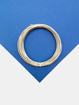 Проволока ювелирная, 1мм, 3 метра, цвет серебро, ПР117