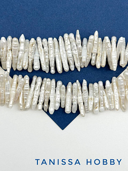 Жемчуг Бива, барочный, палочка (культивированный), 15-25мм, 5 штук, Ж105