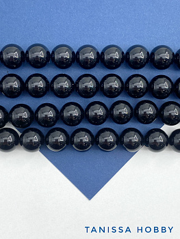 Жемчуг Майорка, круглый, 12мм, черный, ШТУКА, МА271