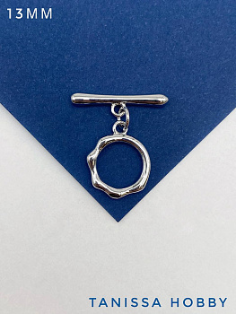 Замочек тогл, родий, Т227